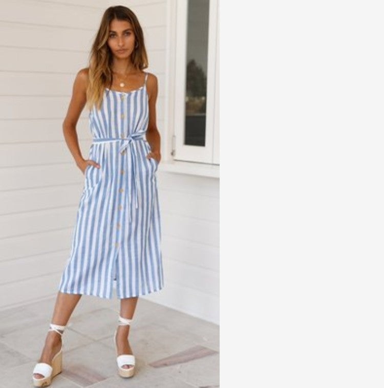 ARIELLE | Robe Rayée Élégance