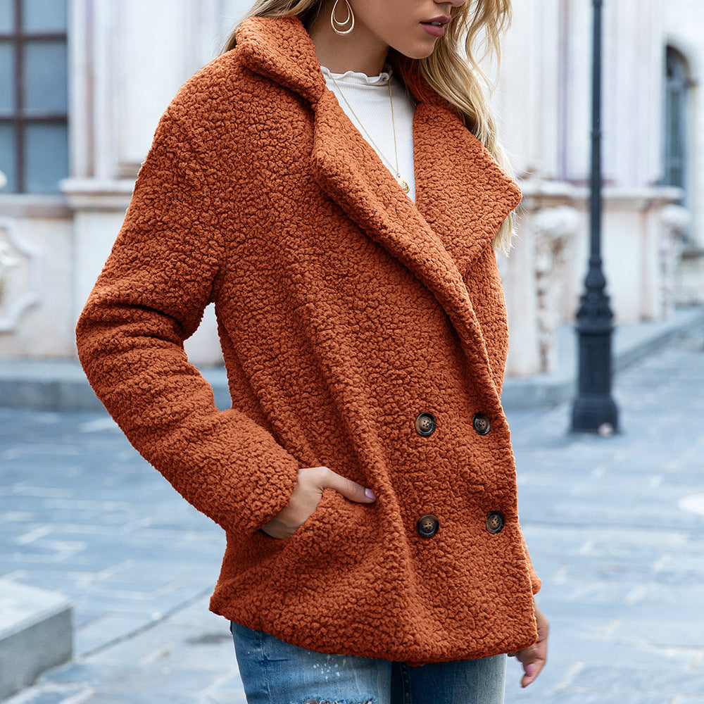 ARCTICA | Manteau Fluffy à Boutons pour Femme - Élégance d'Hiver