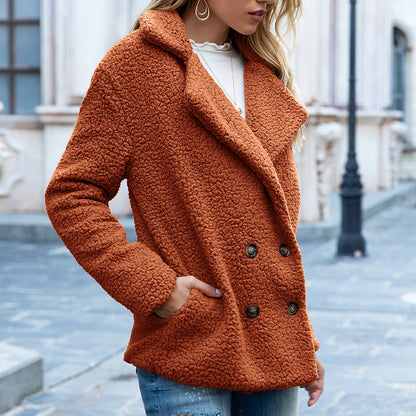 ARCTICA | Manteau Fluffy à Boutons pour Femme - Élégance d'Hiver