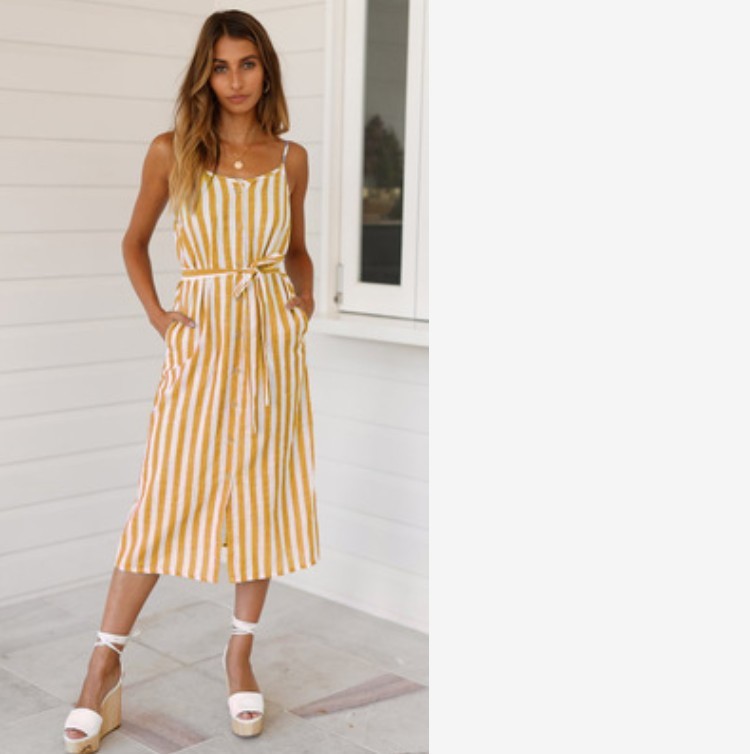ARIELLE | Robe Rayée Élégance