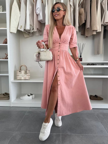 NORA | Robe Boutonnée Jean