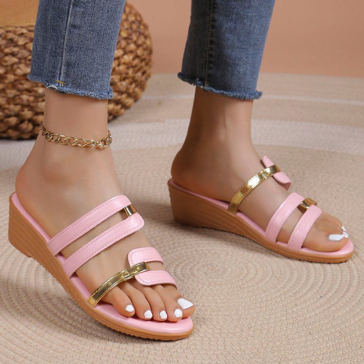 NINA | Sandales Compensées Tendance – Bout Ouvert & Confort Optimal