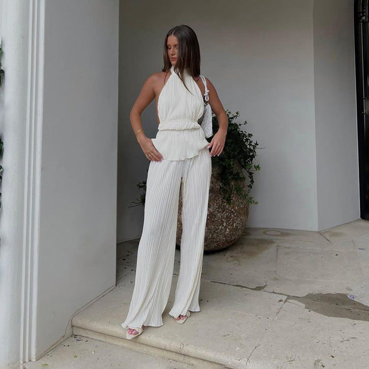 CLARA | Pantalon Plissé – Style Chic & Confort Moderne