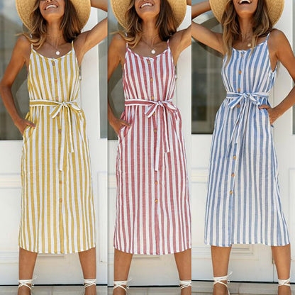ARIELLE | Robe Rayée Élégance