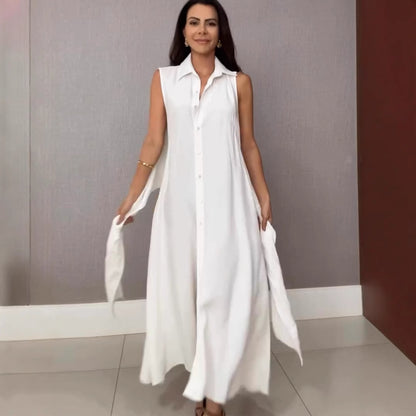 MiraLine | Raffinée – Robe Sans Manches & Taille Croisée