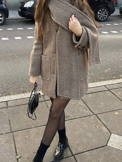 ALVARA | Manteau Tweed Élégance Vintage