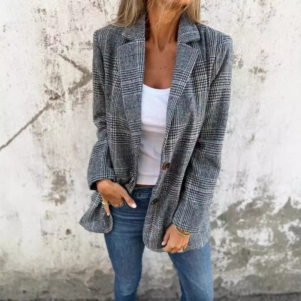 LOUISE  | Veste Casual Pied-de-Poule