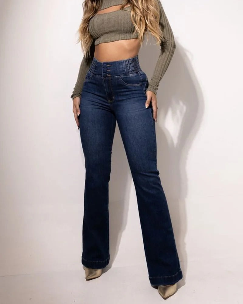 Nova Flare - Jean Taille Haute Minimaliste